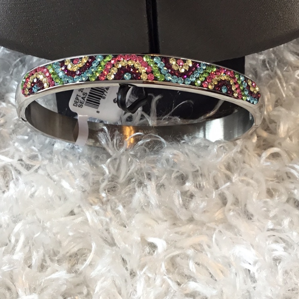 Stainless Steel Crystal Bangle